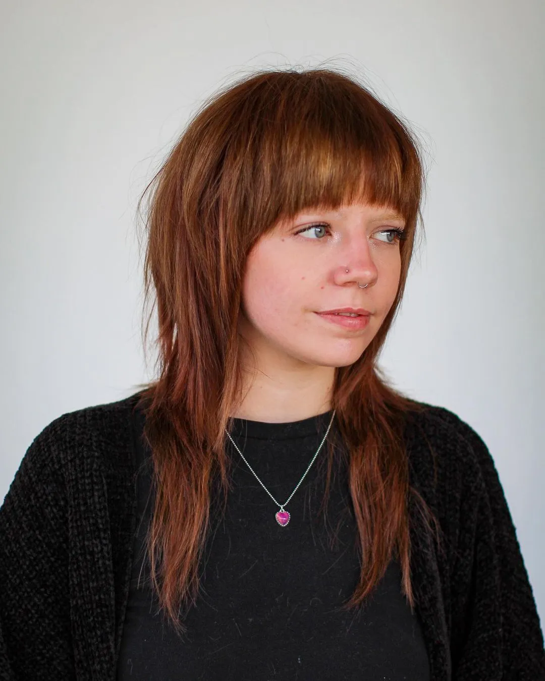 Straight Mullet Haircut for Thick Hair