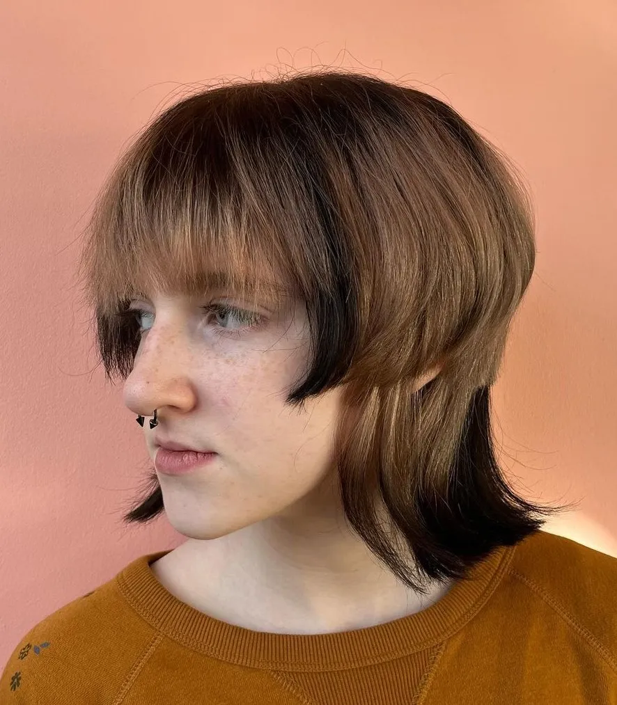 Neck Length Highlighted Hime Cut