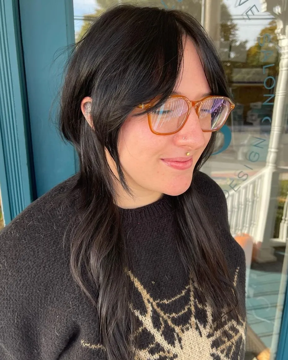 Jellyfish Hair with Long Curtain Bangs
