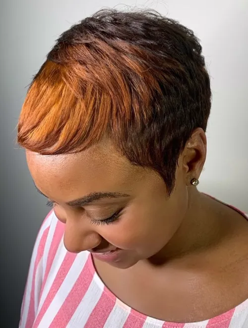 Double Chin Plus Size Pixie Cut