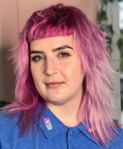 Short Bangs for Chubby Face Undefined Jawline