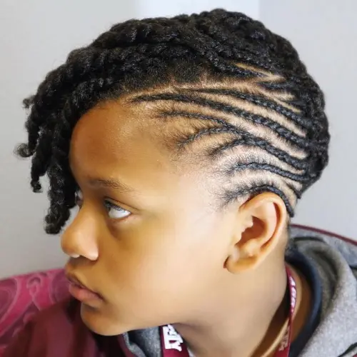 Black Asymmetrical Braided Hairstyle