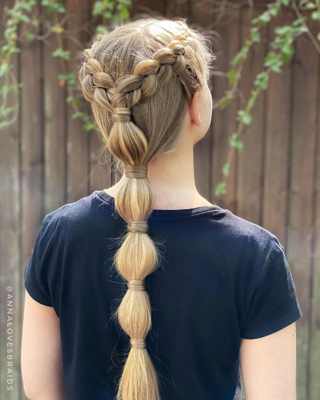 Double Braided Bubble Braid