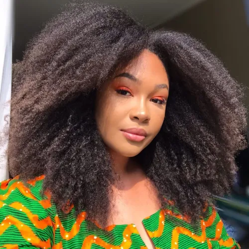 Afro Hair with Middle Part