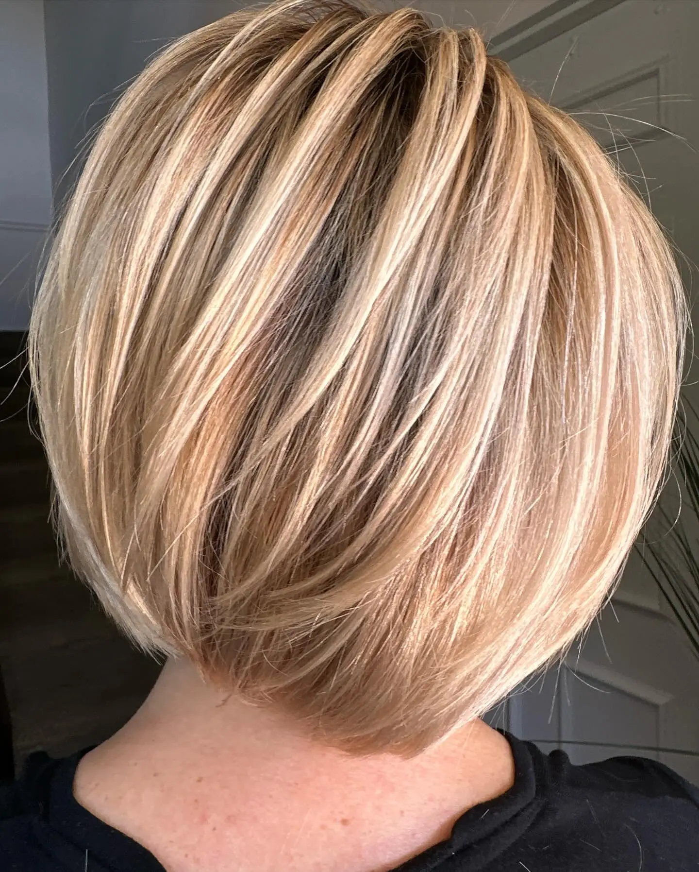 Stacked Bob Cut Back View