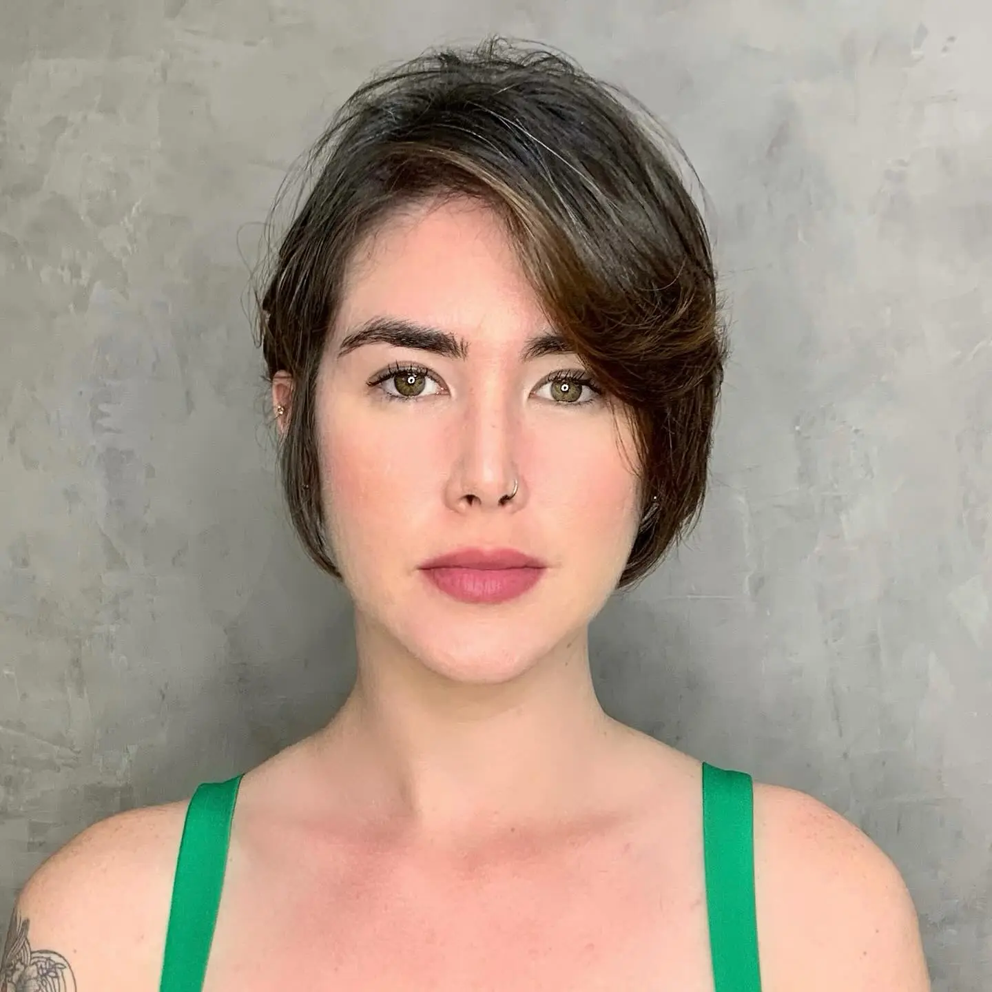 Long Side-Swept Pixie for Long Face